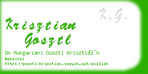 krisztian gosztl business card